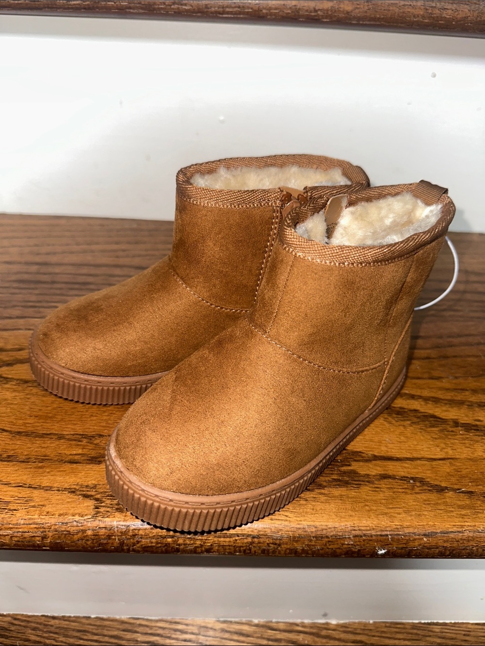 Cat & Jack Chestnut Brown Faux-Suede Kids Winter Boots